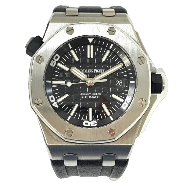 Audemars Piguet Royal Oak Offshore Diver 15703ST.OO.A002CA.01 Black Dial Dec 2013