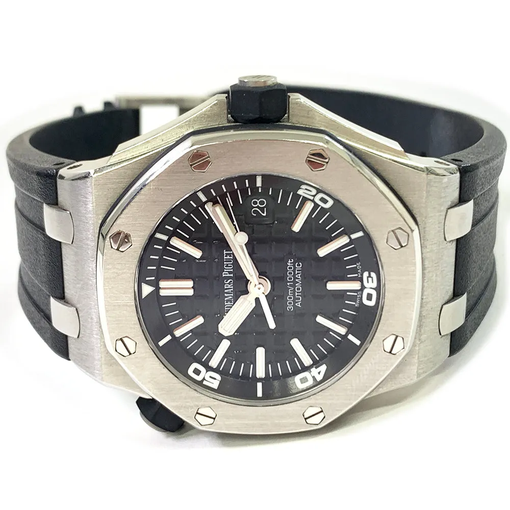 Audemars Piguet Royal Oak Offshore Diver 15703ST.OO.A002CA.01 Black Dial Dec 2013