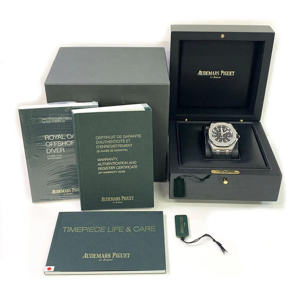 Audemars Piguet Royal Oak Offshore Diver 15703ST.OO.A002CA.01 Black Dial Dec 2013