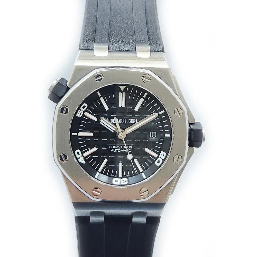 Audemars Piguet Royal Oak Offshore Diver 15703ST.OO.A002CA.01 Black Dial Oct 2010