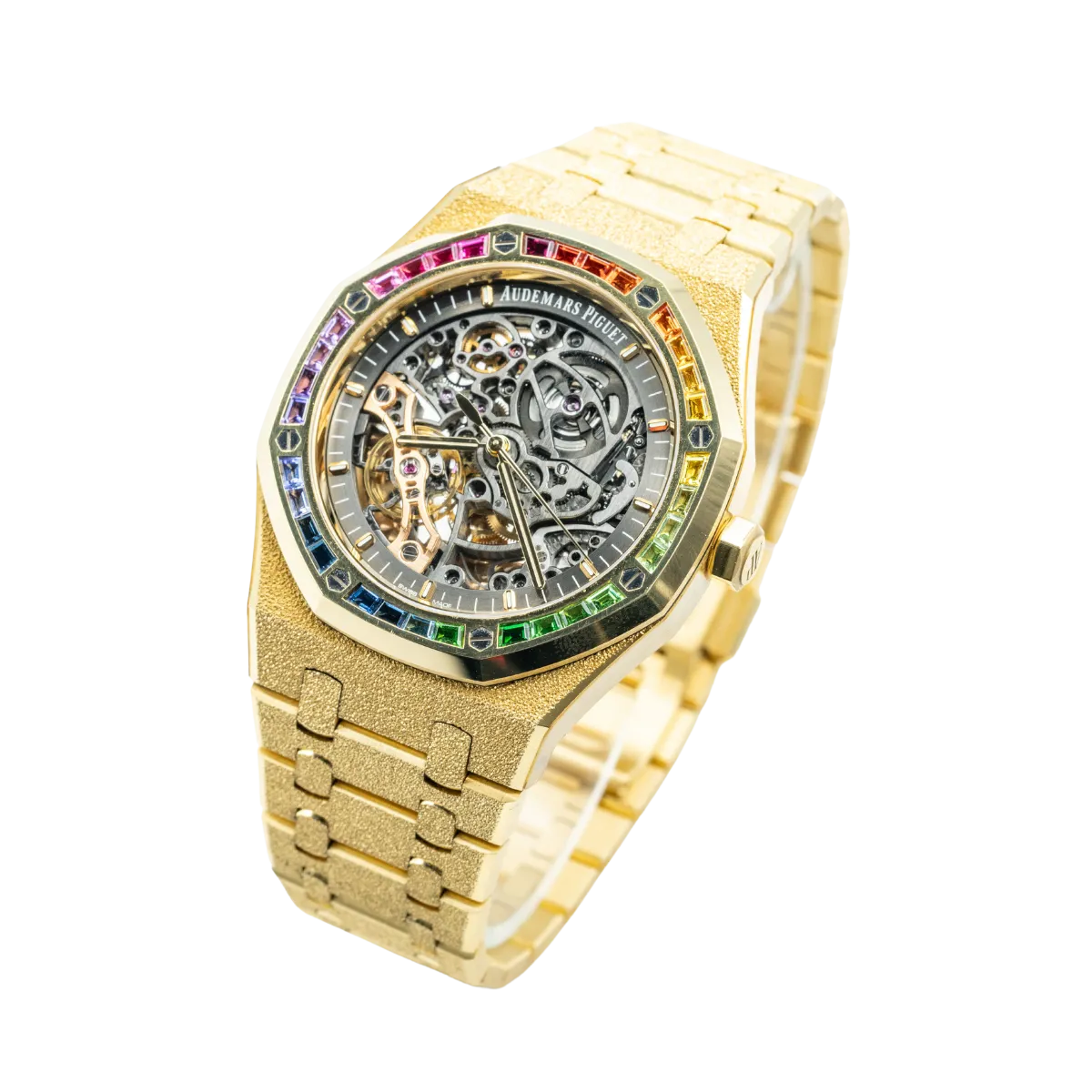 Audemars Piguet Royal Oak Ref. 15412BA.YG.1224BA.01 Frosted Gold Double Balance Wheel 41MM Yellow Gold Openworked