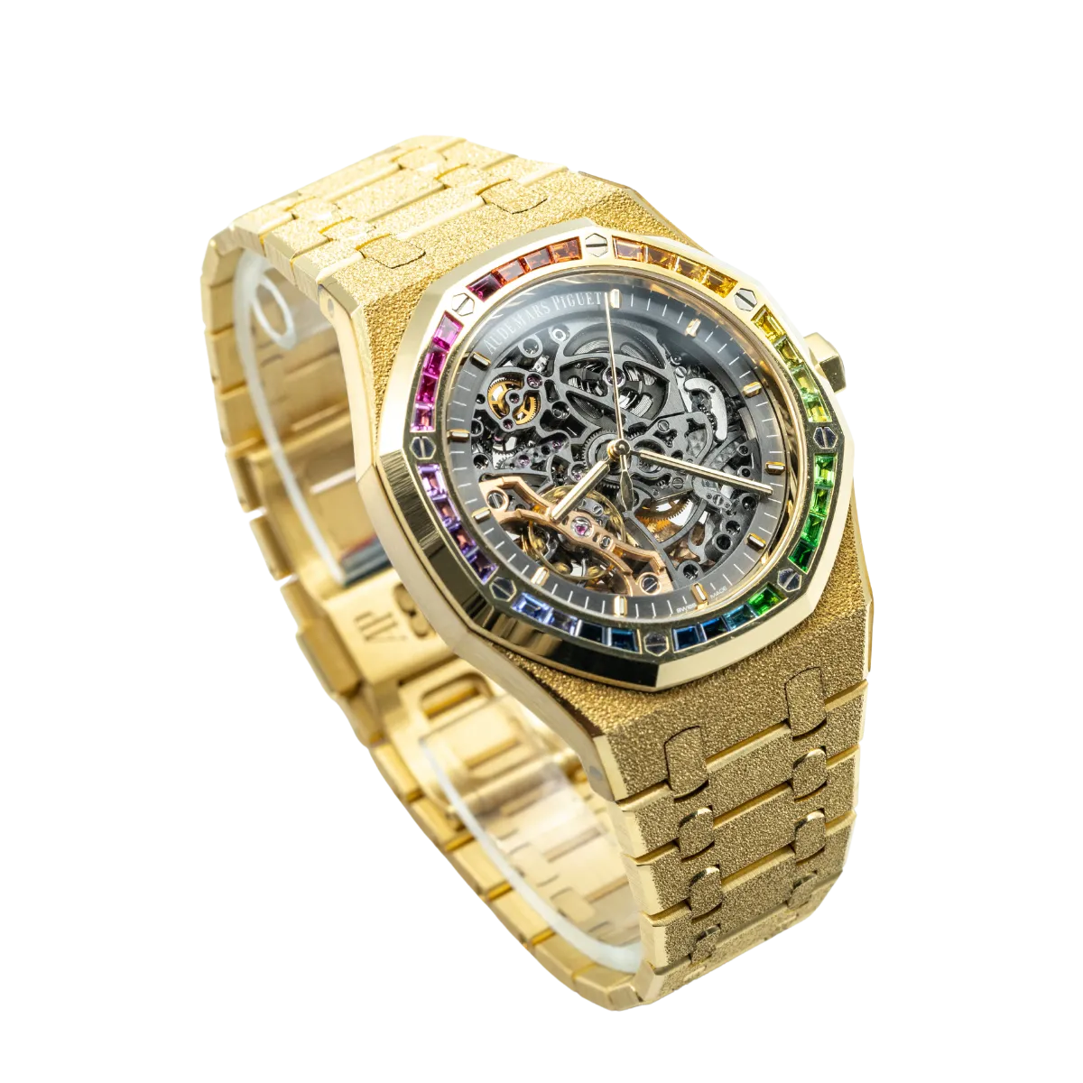 Audemars Piguet Royal Oak Ref. 15412BA.YG.1224BA.01 Frosted Gold Double Balance Wheel 41MM Yellow Gold Openworked