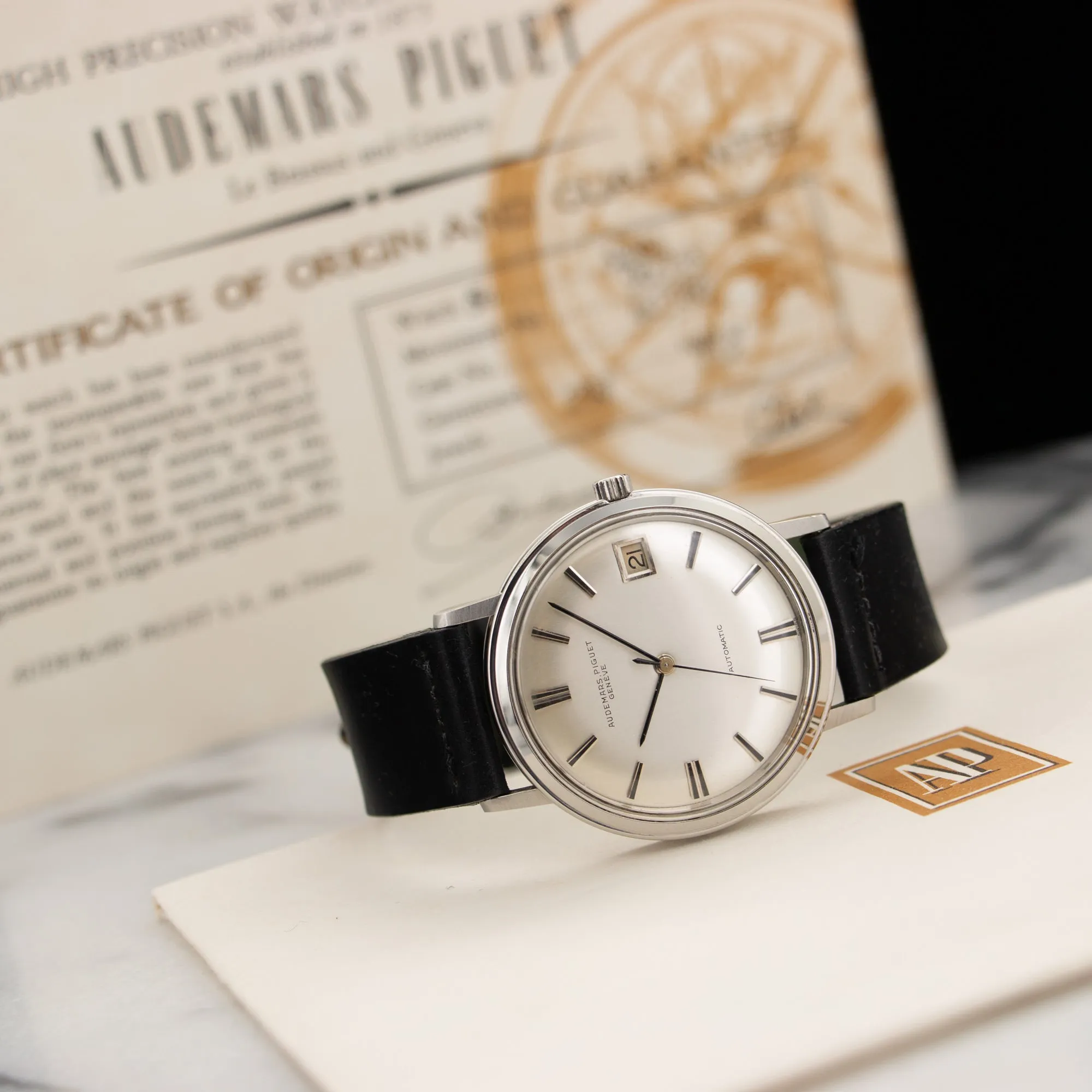 Audemars Piguet Steel Automatic Watch, Ref. 5281 with Original Warranty Papers