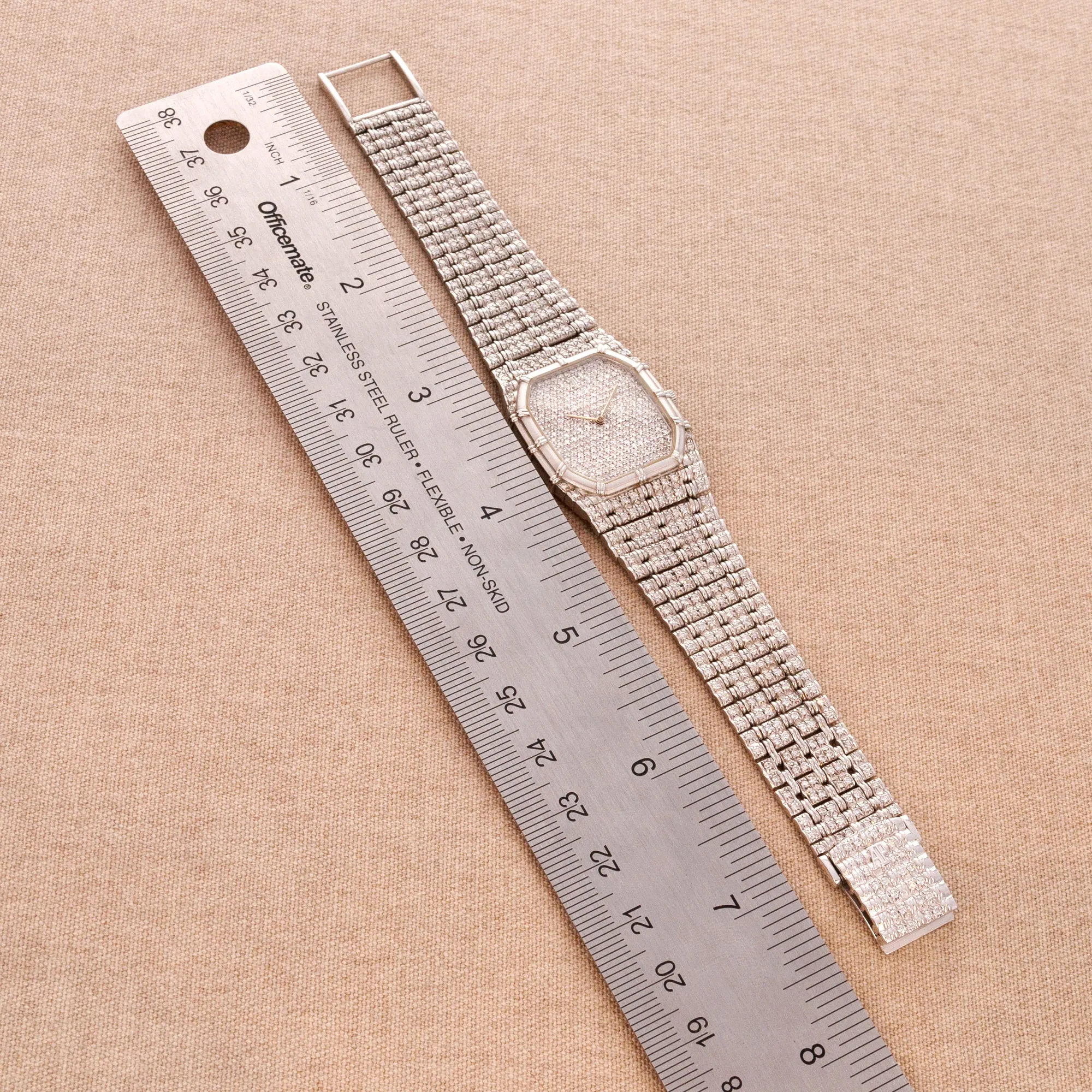 Audemars Piguet White Gold and Diamond Bamboo Watch