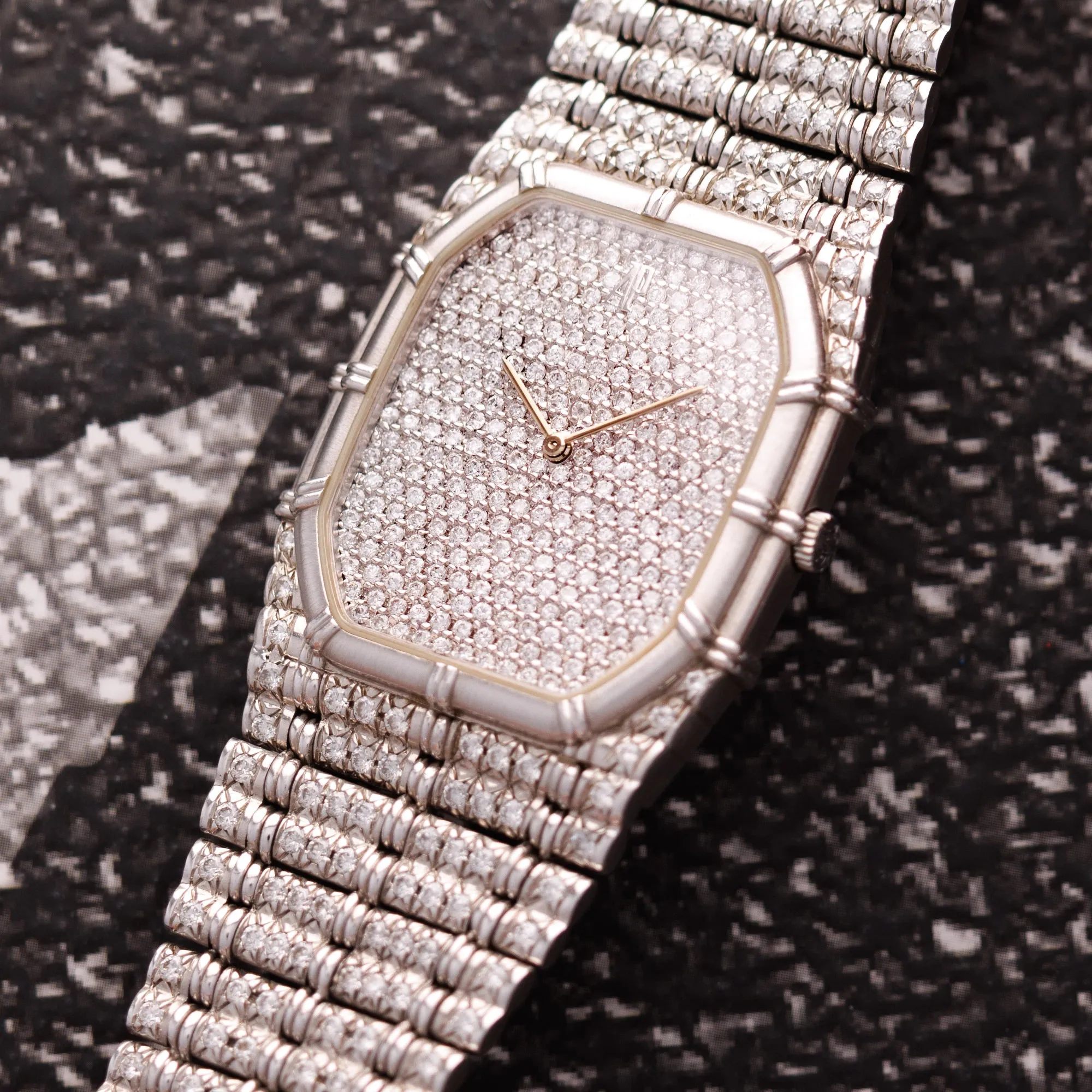 Audemars Piguet White Gold and Diamond Bamboo Watch