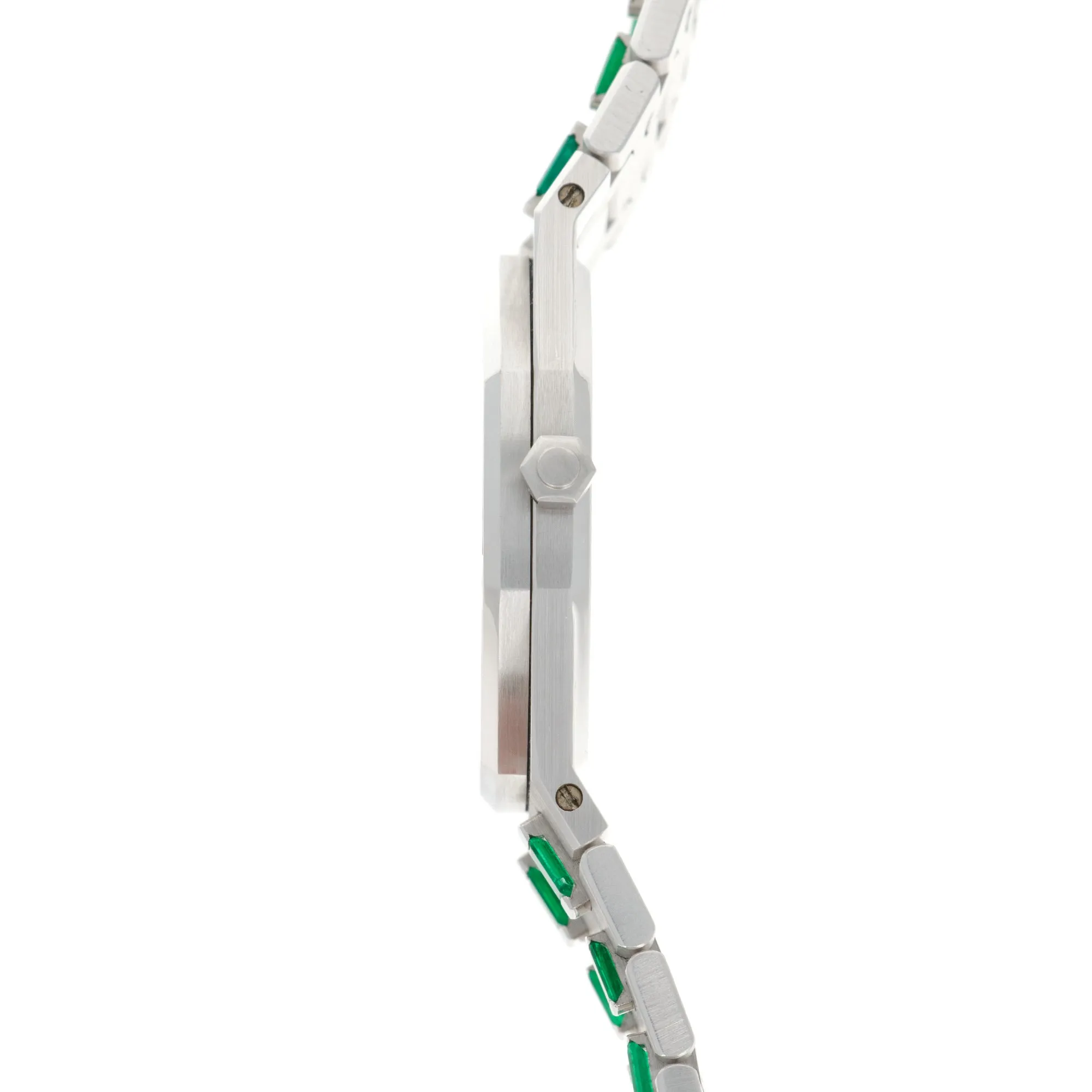 Audemars Piguet White Gold Emerald & Diamond Royal Oak Watch Ref. 56752
