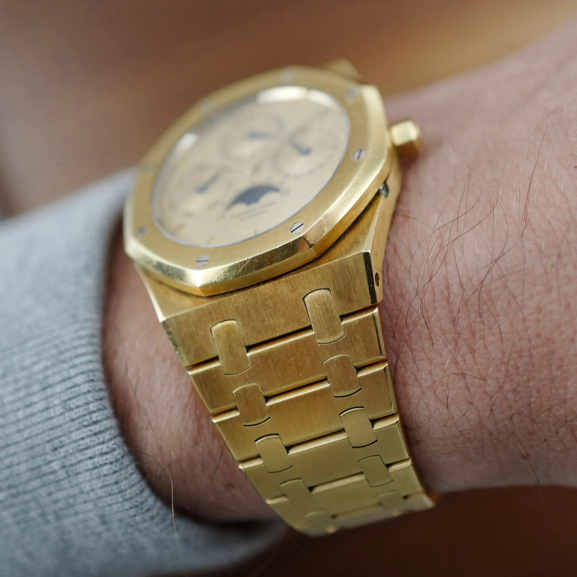 Audemars Piguet Yellow Gold Royal Oak Perpetual Watch Ref. 25554BA in Outstanding Original Condition