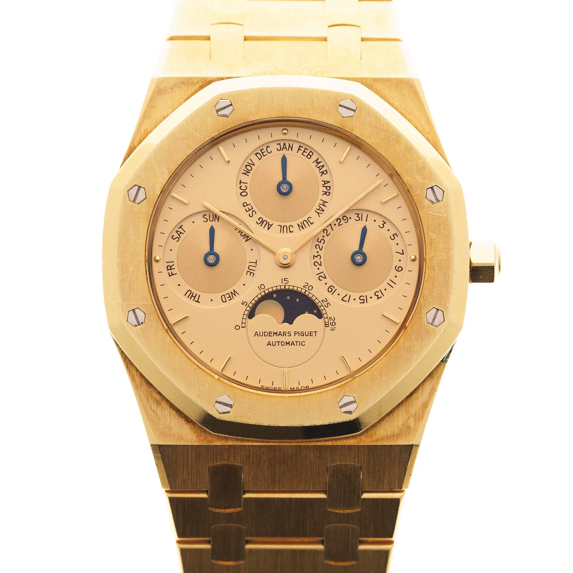 Audemars Piguet Yellow Gold Royal Oak Perpetual Watch Ref. 25554BA in Outstanding Original Condition
