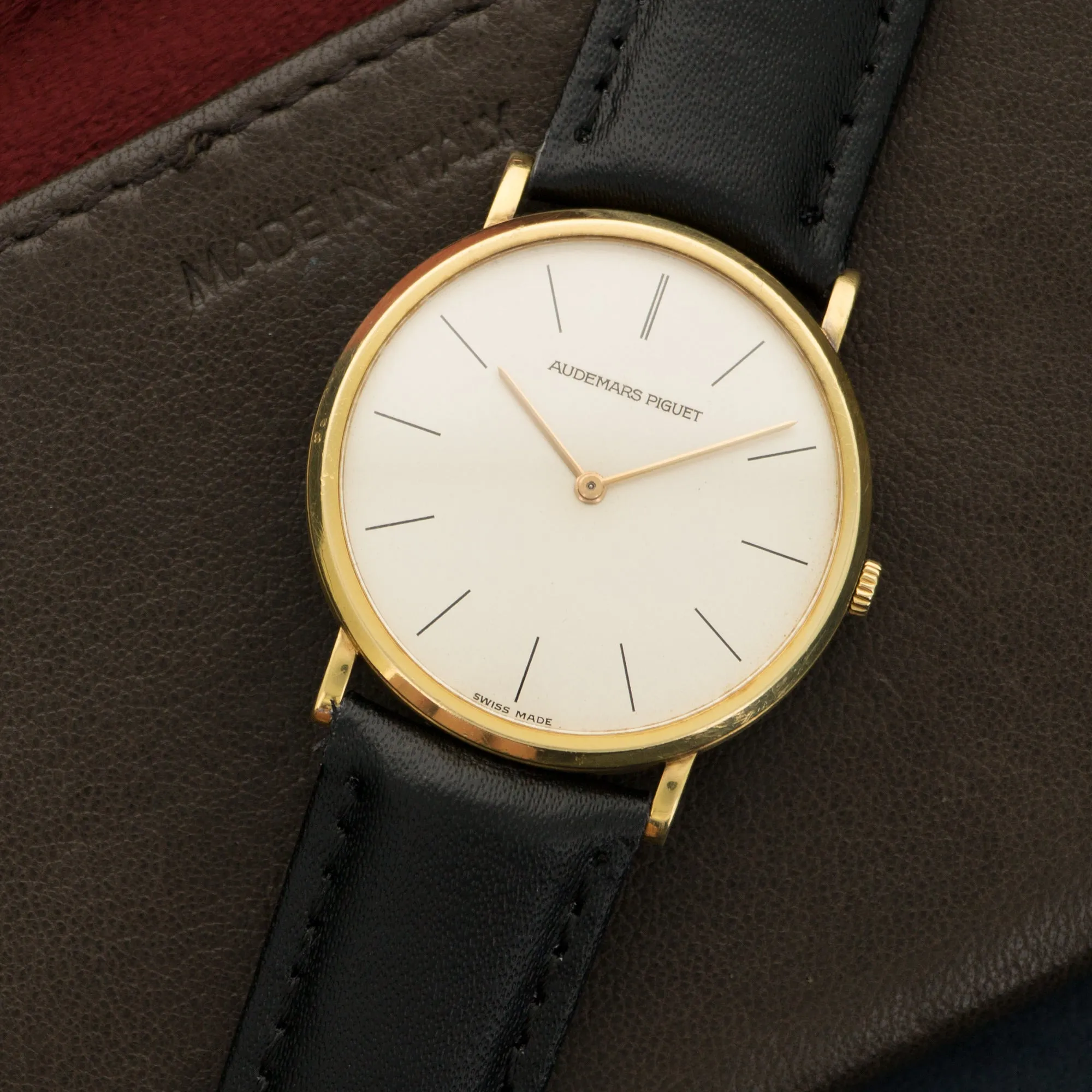 Audemars Piguet Yellow Gold Ultra-Thin Strap Watch
