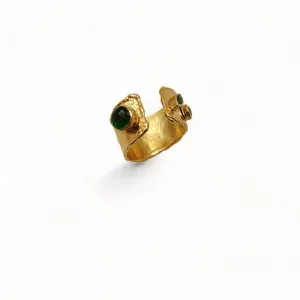 Aurora Fancy Two Side Cuff Gold Ring