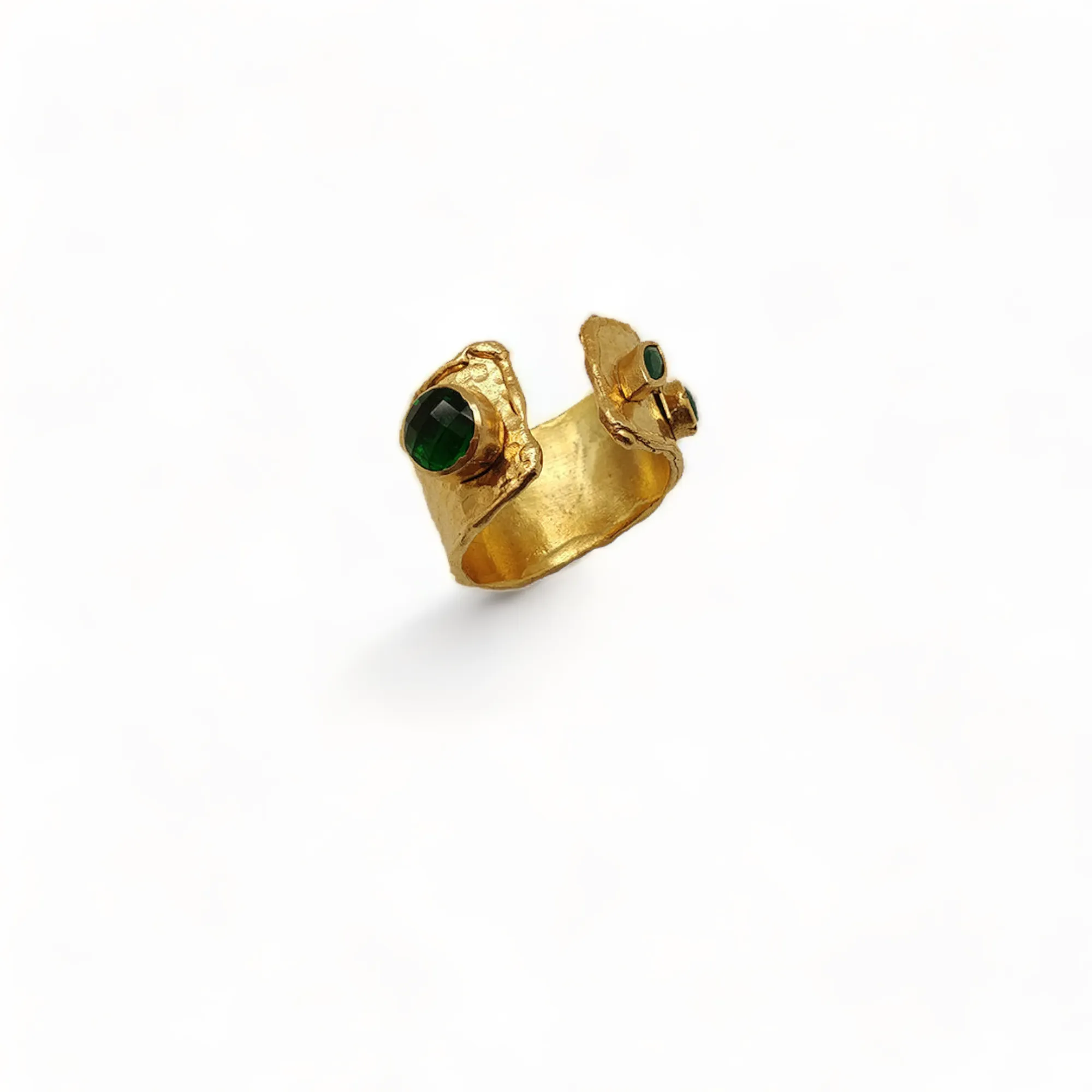 Aurora Fancy Two Side Cuff Gold Ring