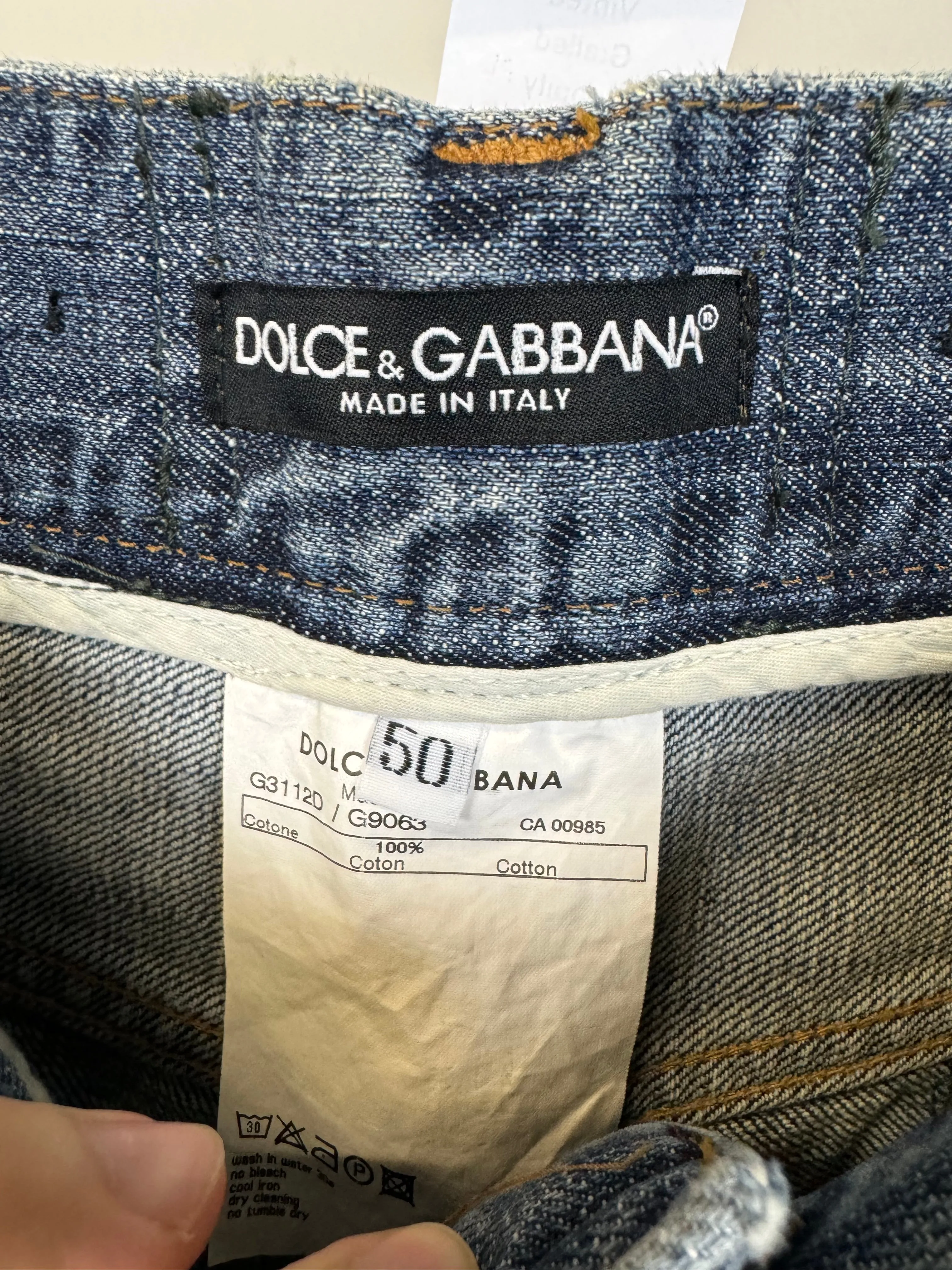 AW2005 Dolce & Gabbana hybrid patchwork cargo jeans