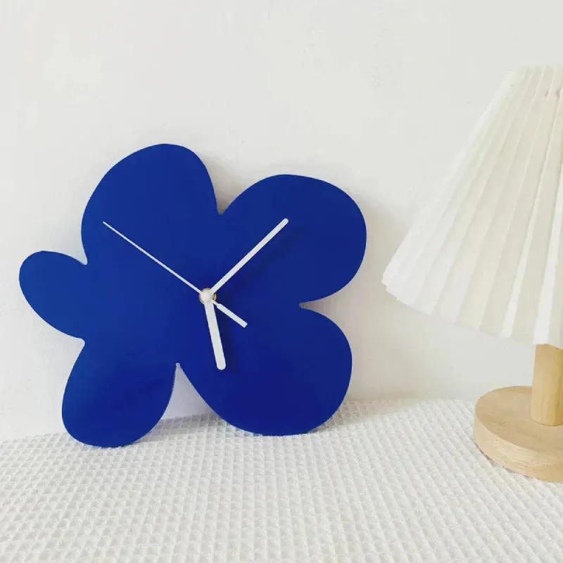 Azure Precision | Classic Blue Geometric Wall Clock