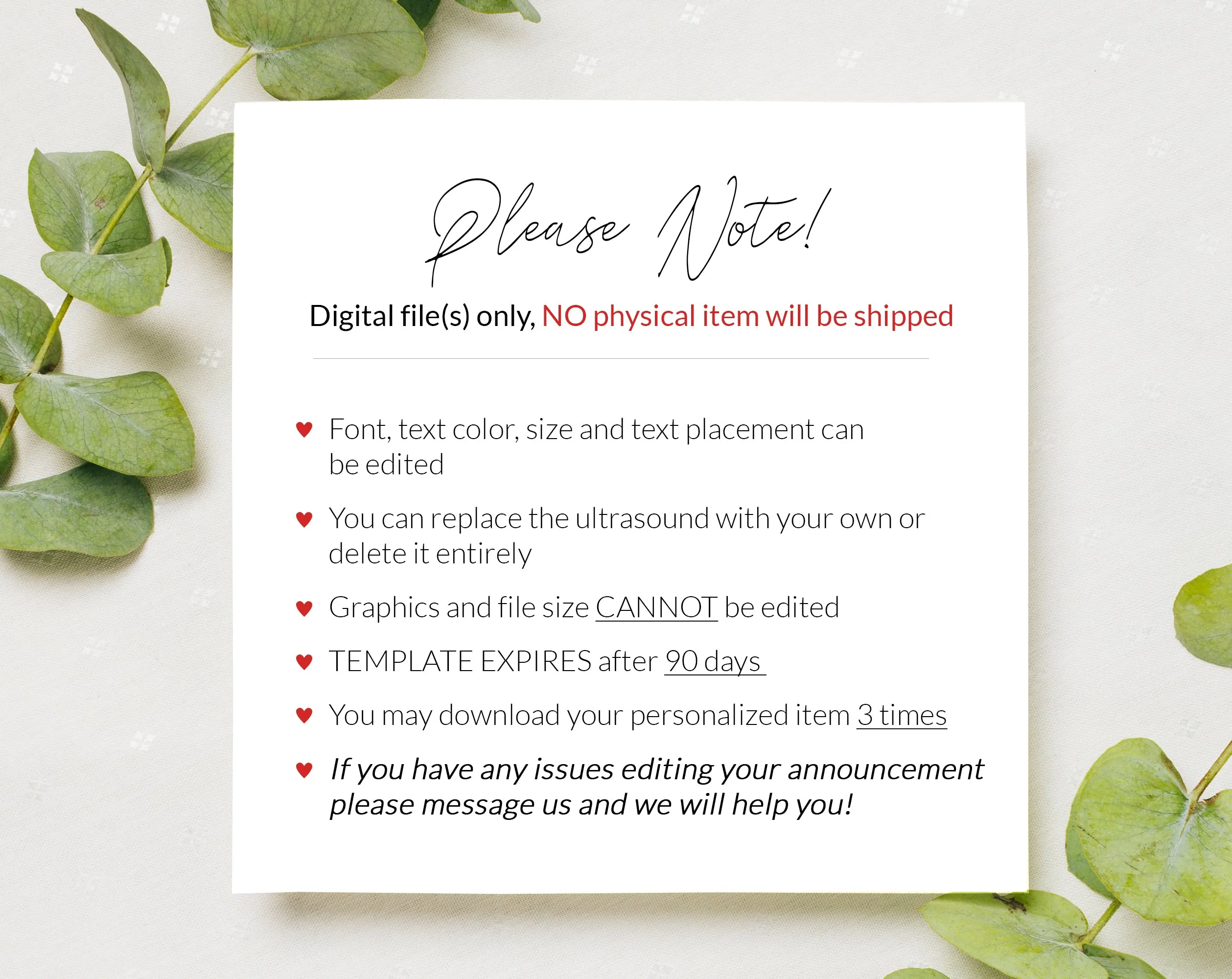 Baby Announcement Digital Gender Neutral Reveal With Lamb And Moon