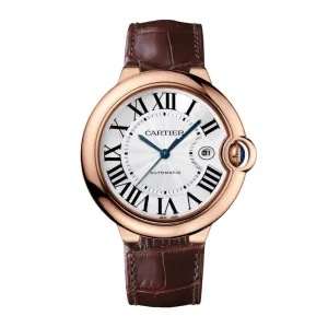 Ballon Bleu de Cartier 42 mm Pink Gold Watch with Leather Strap