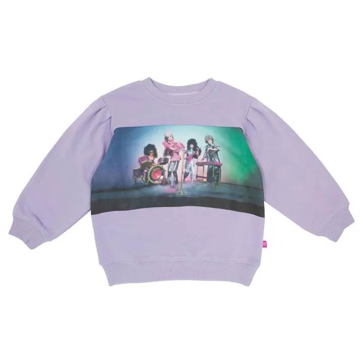 Barbie™ & The Rockers 'I'm With The Band' Sweater Lavender