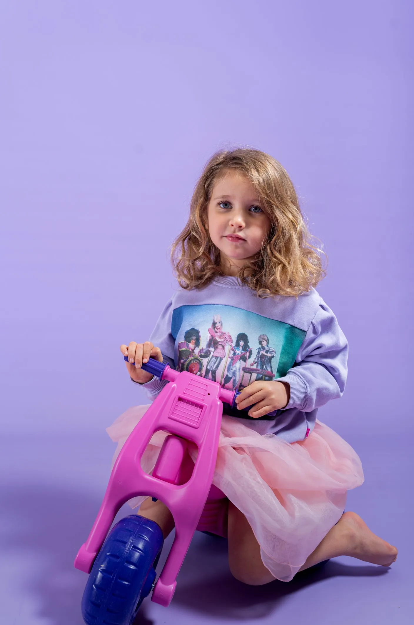 Barbie™ & The Rockers 'I'm With The Band' Sweater Lavender