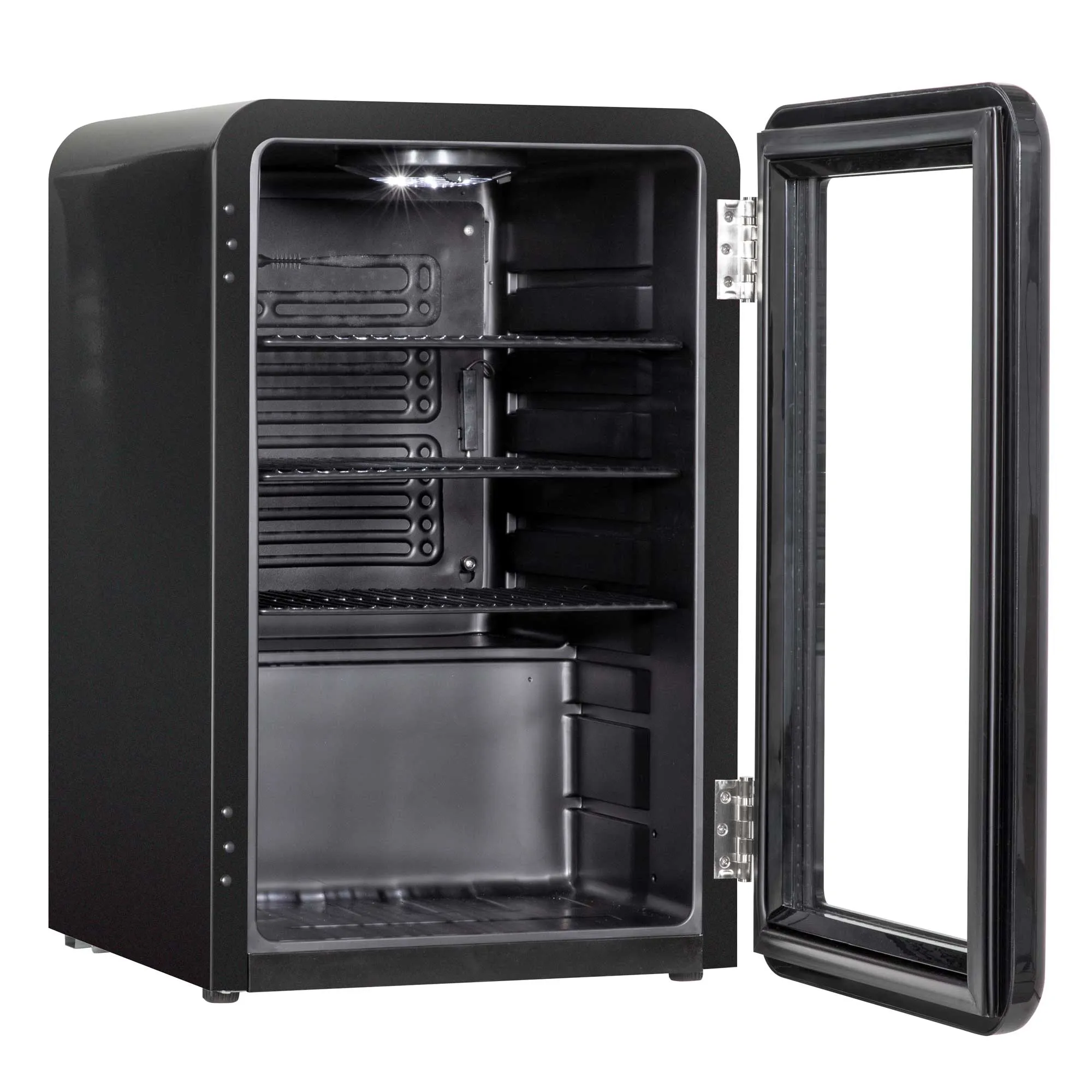 Baridi 70L Under Counter Drinks/Beer & Wine Cooler Fridge, Retro Style - Black - DH222