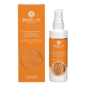 BasicLab Spray Conditioner for easy detangling, 3% amino acid complex, cationic hyaluronic acid, xylitol 150ml