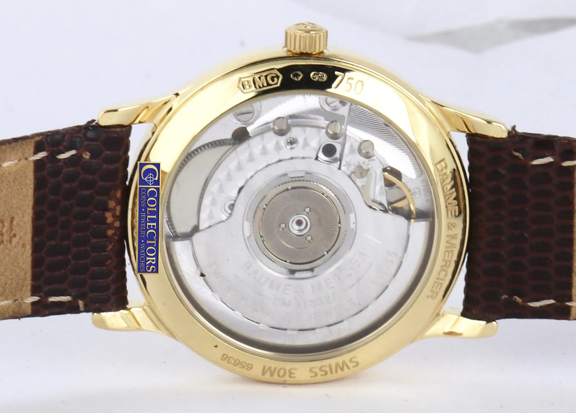 Baume & Mercier Classima 65636 18K Gold Roman Automatic 33mm White Dial Watch