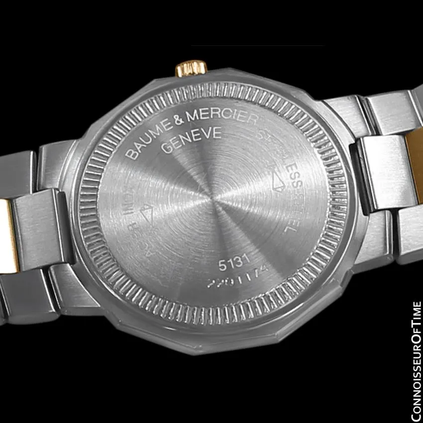 Baume & Mercier Mens Riviera Two-Tone Silver DIal Watch - Stainless Steel and Solid 18K Gold