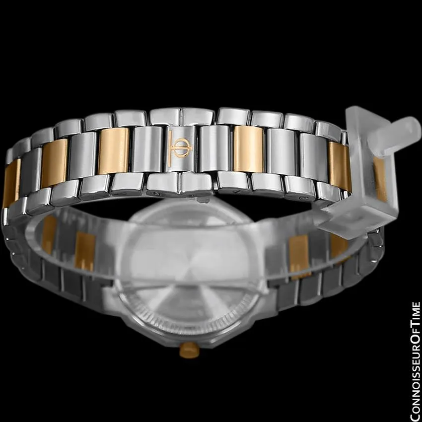 Baume & Mercier Mens Riviera Two-Tone Silver DIal Watch - Stainless Steel and Solid 18K Gold