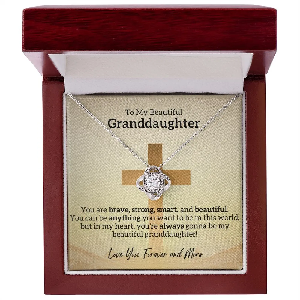 Beautiful Granddaughter, Birthday or Christmas Gift, 14k White Gold Necklace Gift Bundle for Grand Daughters