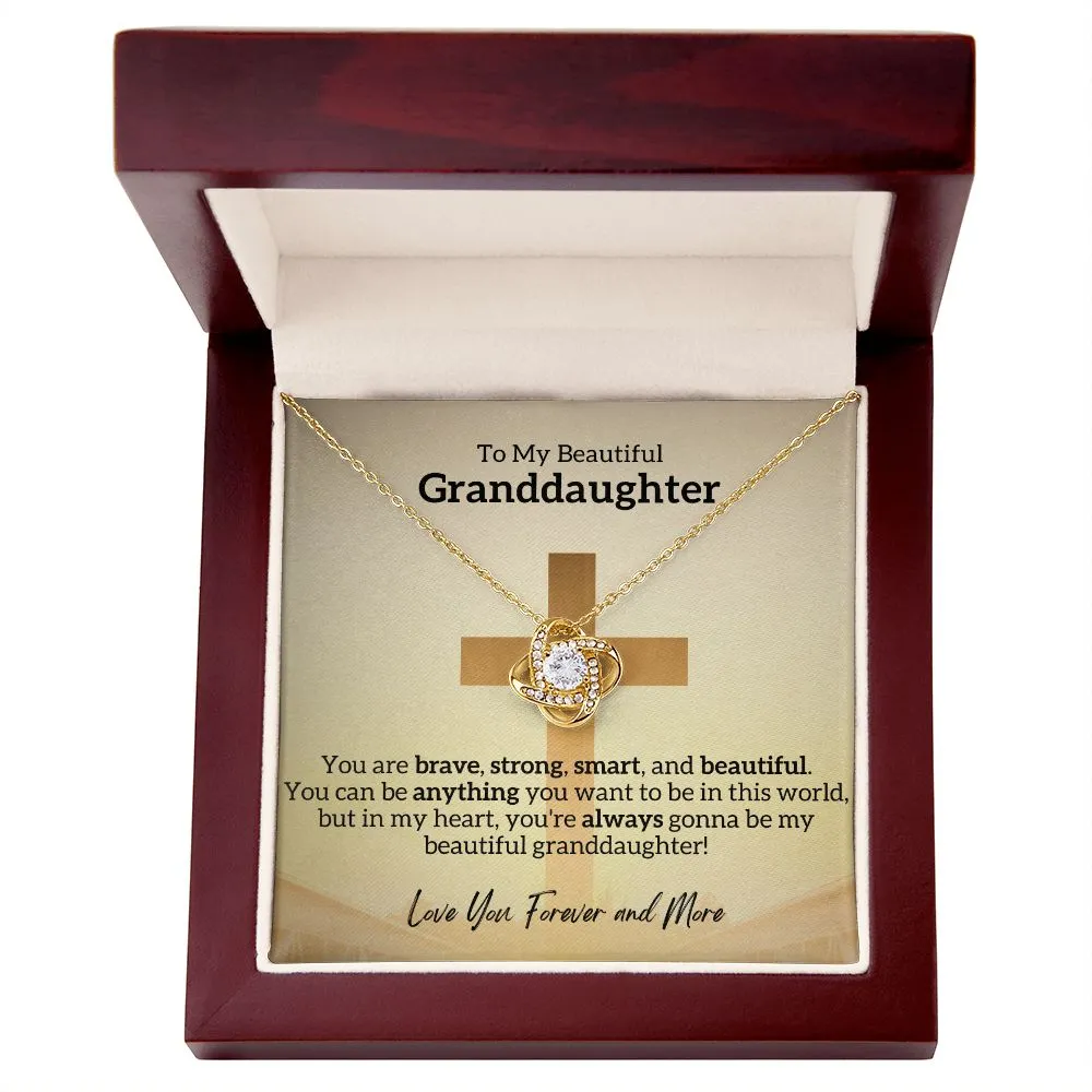 Beautiful Granddaughter, Birthday or Christmas Gift, 14k White Gold Necklace Gift Bundle for Grand Daughters