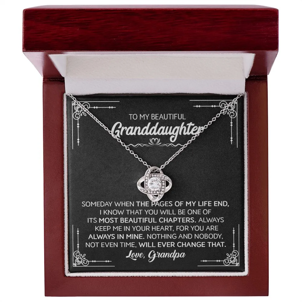 Beautiful Granddaughter (Love Grandpa) | 14k Gold Necklace