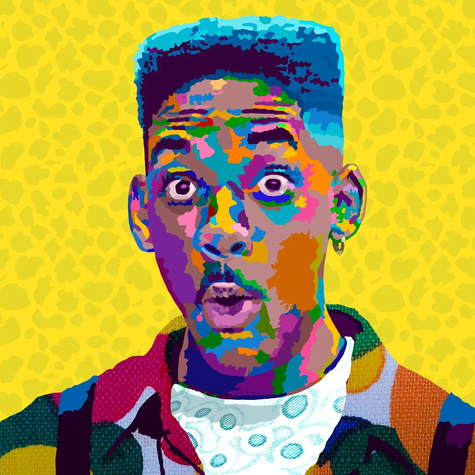 Bel Air Royalty - Fresh Prince of Bel Air - Will Smith portrait art - Limited Edition Giclee Art Prints - Vakseen Art