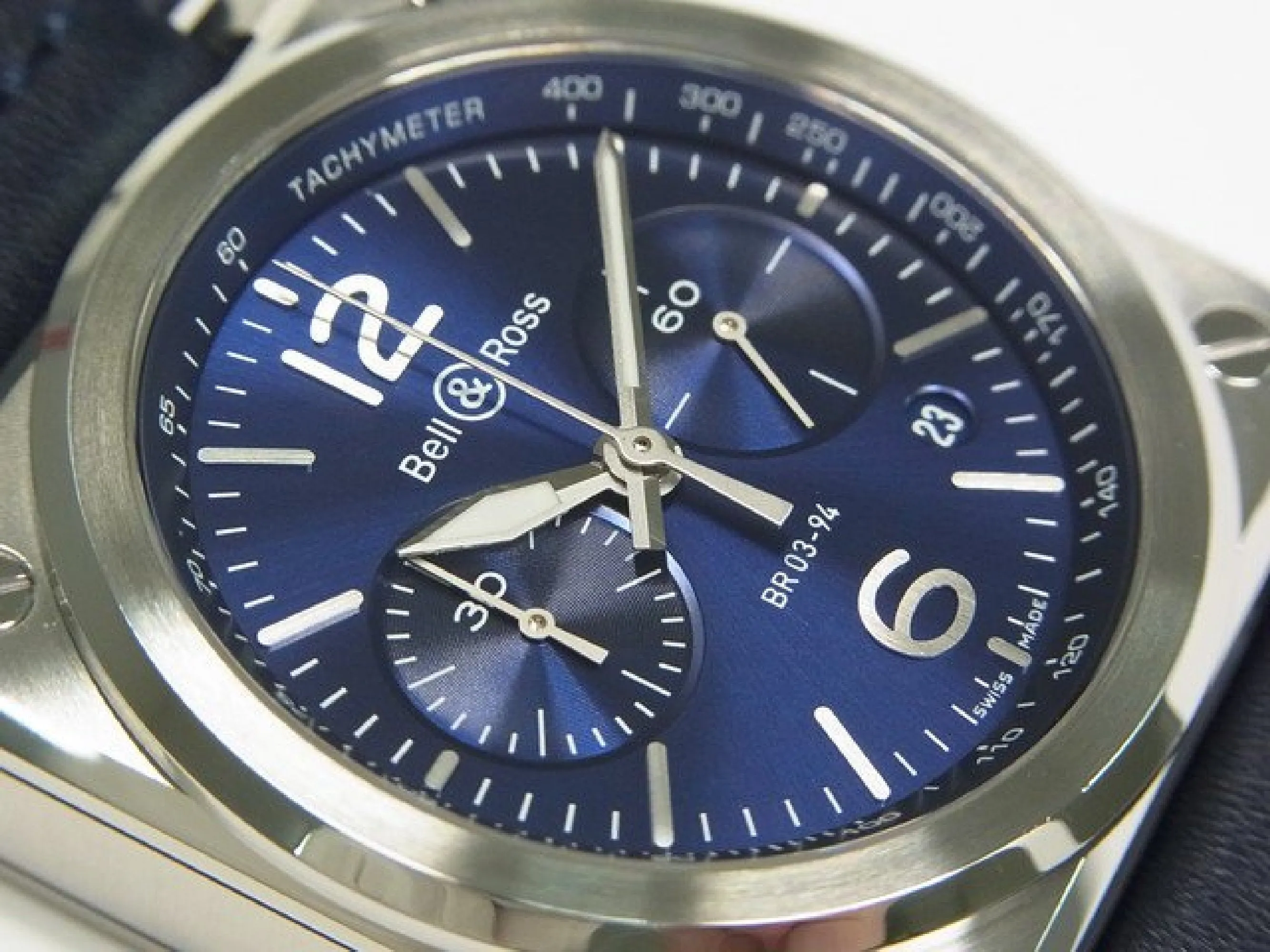 BELL & ROSS BR03 Chrono blue Steel 42 MM BR0394-BLU-ST/SCA Mens 184608688