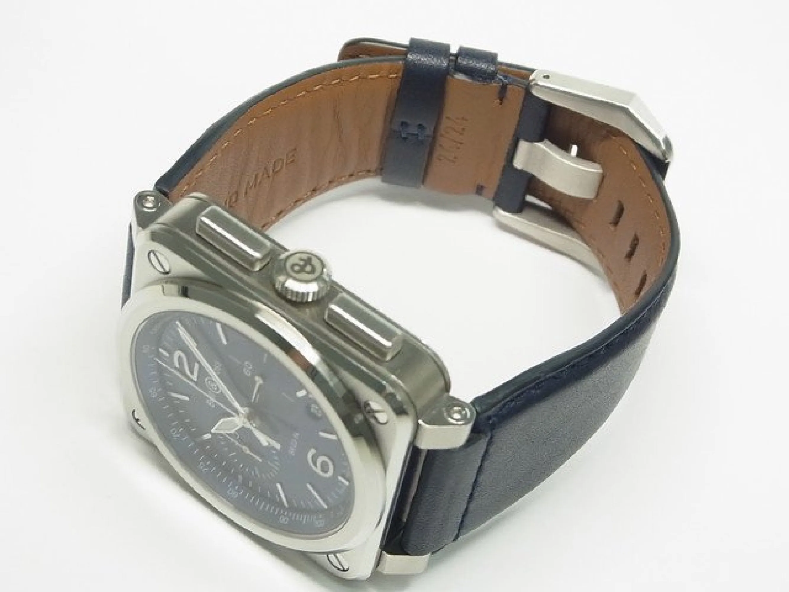 BELL & ROSS BR03 Chrono blue Steel 42 MM BR0394-BLU-ST/SCA Mens 184608688