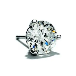 Ben Garelick Single Three Prong Round Cut Lab-Grown Diamond Stud Earring