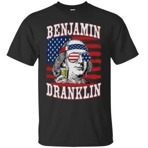 Benjamin Dranklin Franklin Independence Day July 4th American Flag Veteran Army Soldier Gift Unisex T-Shirt