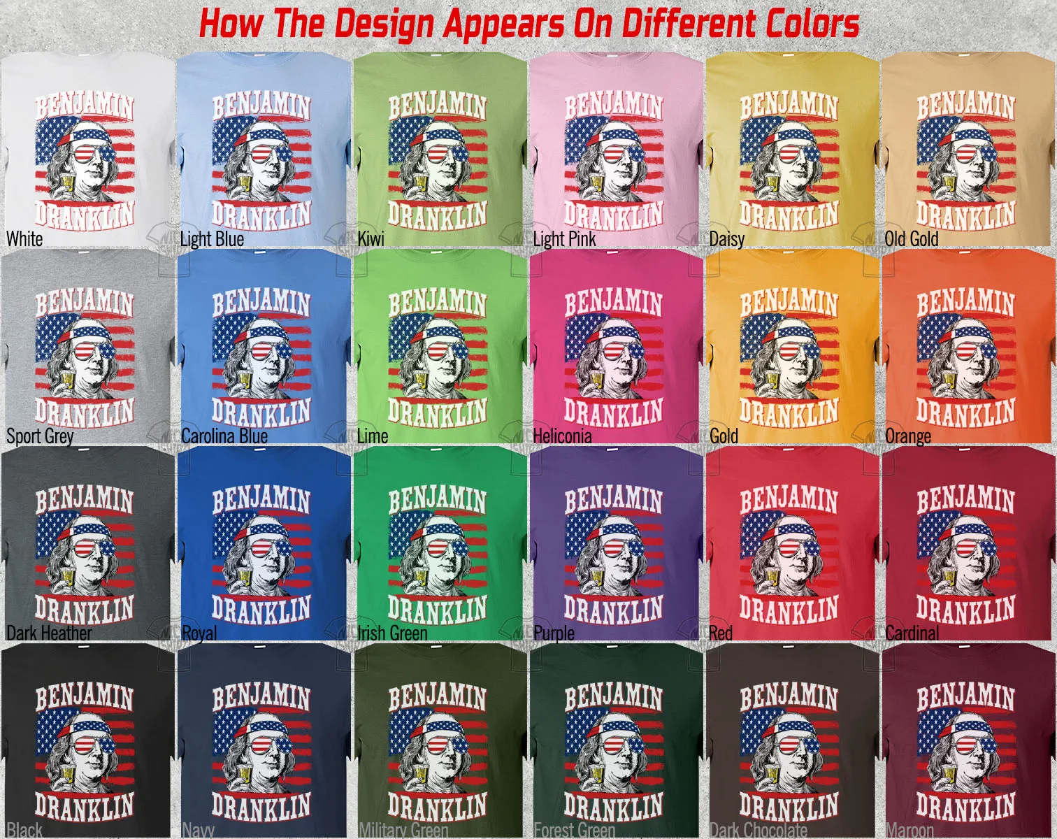 Benjamin Dranklin Franklin Independence Day July 4th American Flag Veteran Army Soldier Gift Unisex T-Shirt