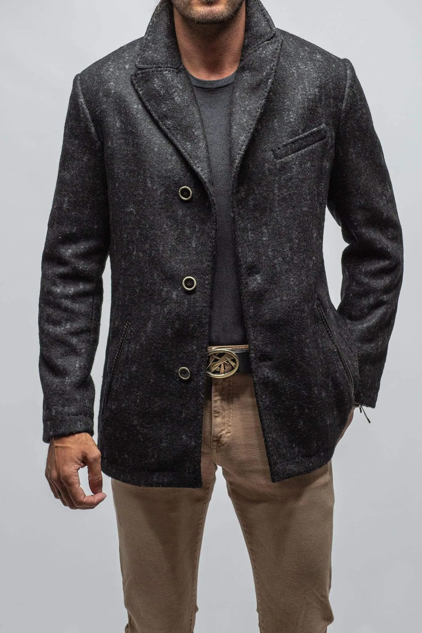 Berlin Topcoat With Snakeskin Trim