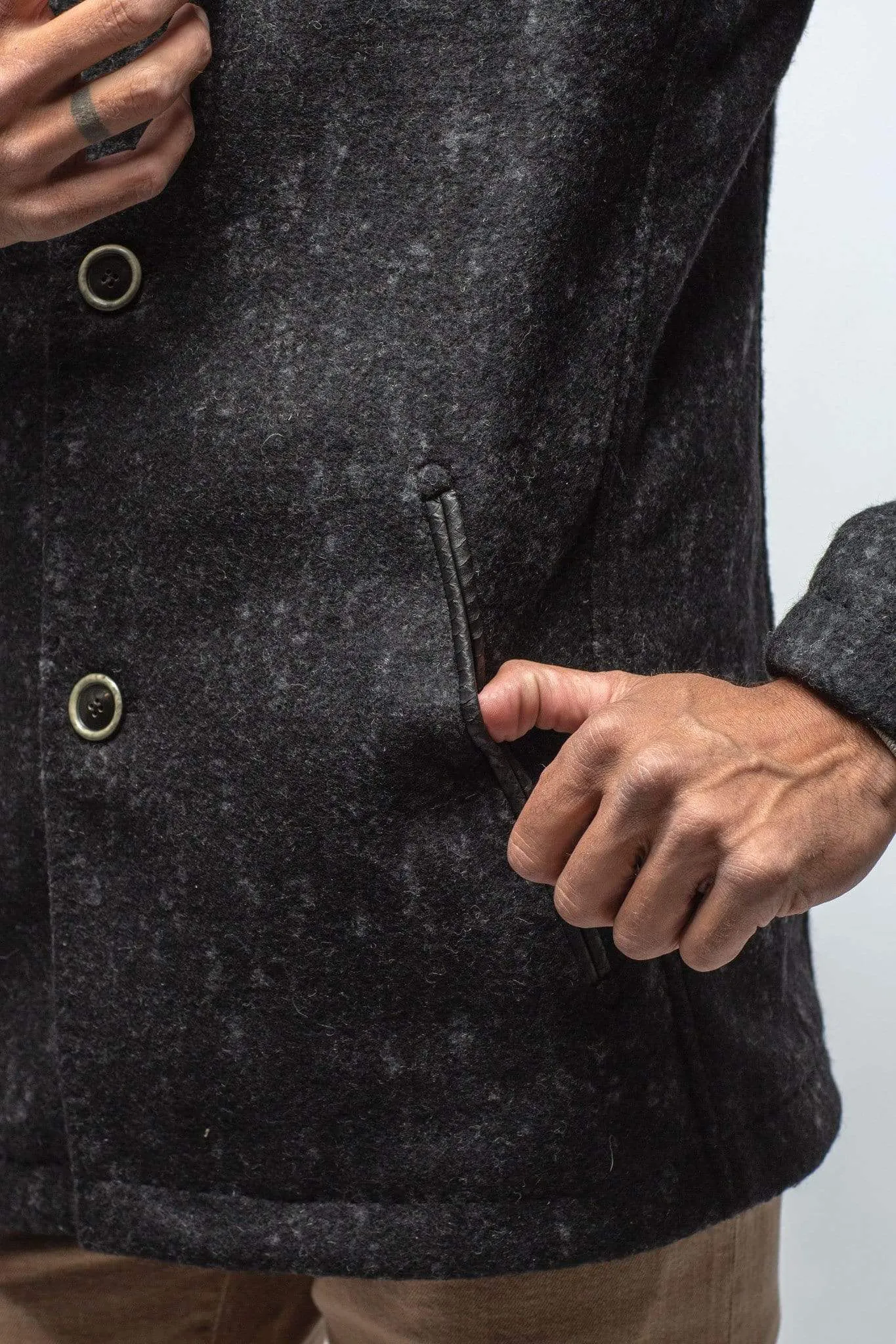 Berlin Topcoat With Snakeskin Trim
