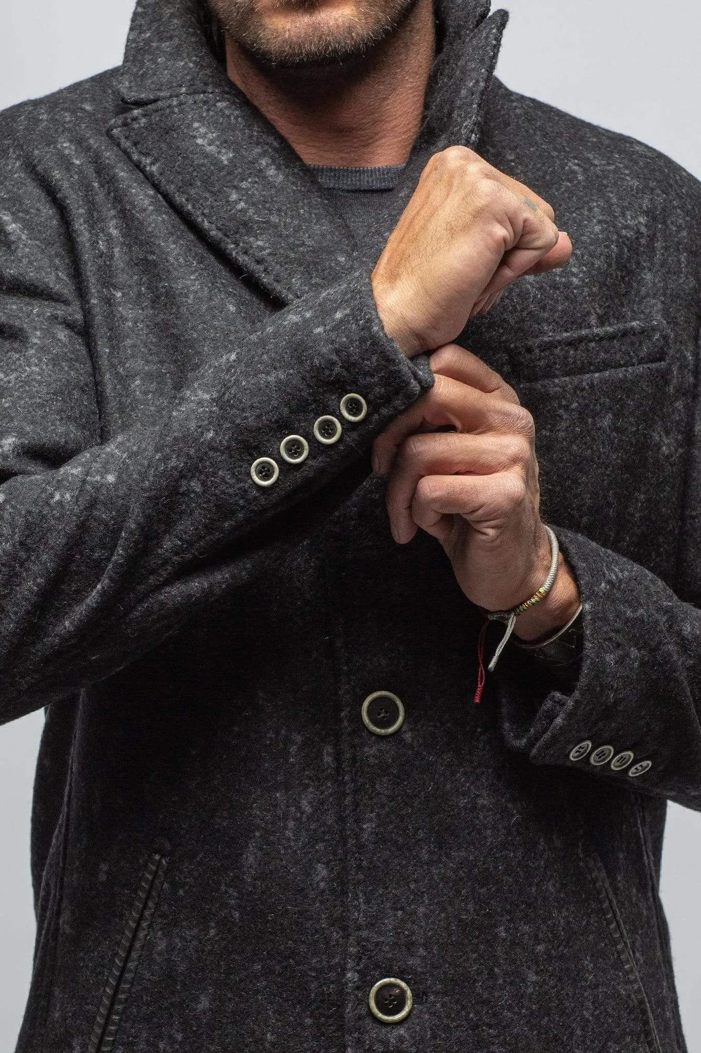 Berlin Topcoat With Snakeskin Trim