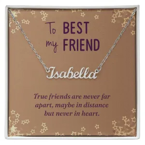 Best Friend Custom Name Necklace-True friends are never far