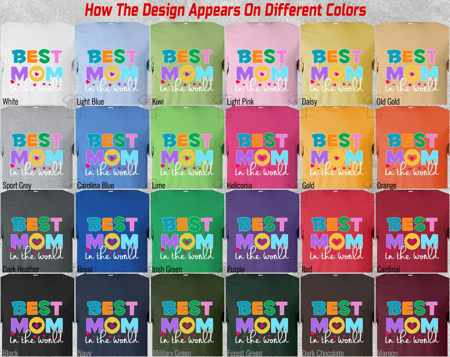 Best Mom Mothers Day Mama Mammy Love Heart Family Gift Unisex T-Shirt