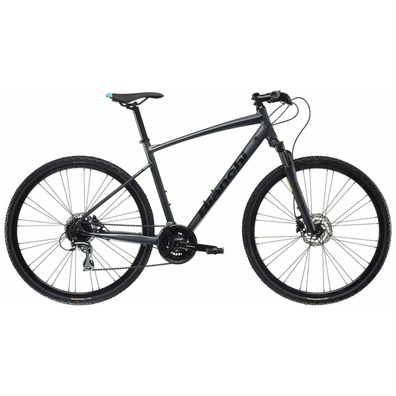 Bianchi C-Sport Cross 2 Acera Mens Hybrid Bike 2022 - Black