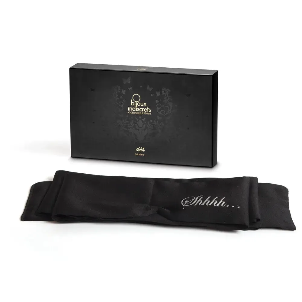 Bijoux Indiscrets Black Satin Luxury Blindfold for Bdsm Couples