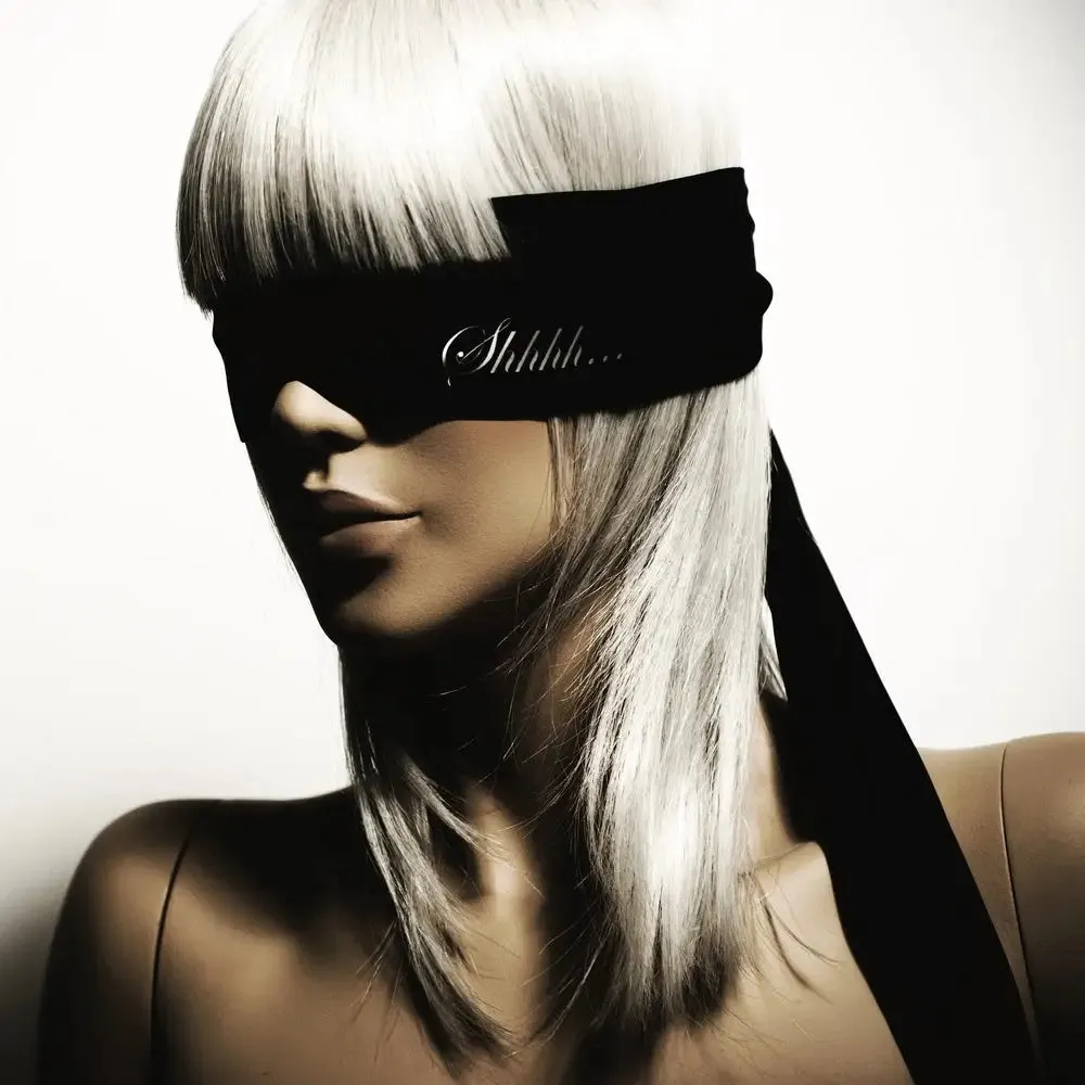 Bijoux Indiscrets Black Satin Luxury Blindfold for Bdsm Couples