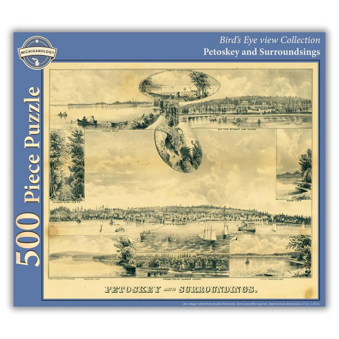 Bird's Eye View of Petoskey and Surroundings, 500-Piece Puzzle