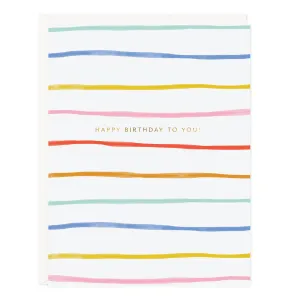Birthday Stripes Card