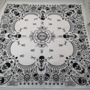 Black and White Bandana Skull