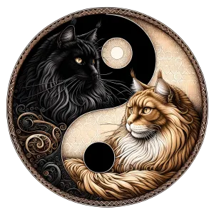 Black Cat Familiar Yin Yang Transparent Background- High Resolution Versatile Digital Art piece! This versatile design can be used in a variety of ways to enhance your home decor or craft projects.