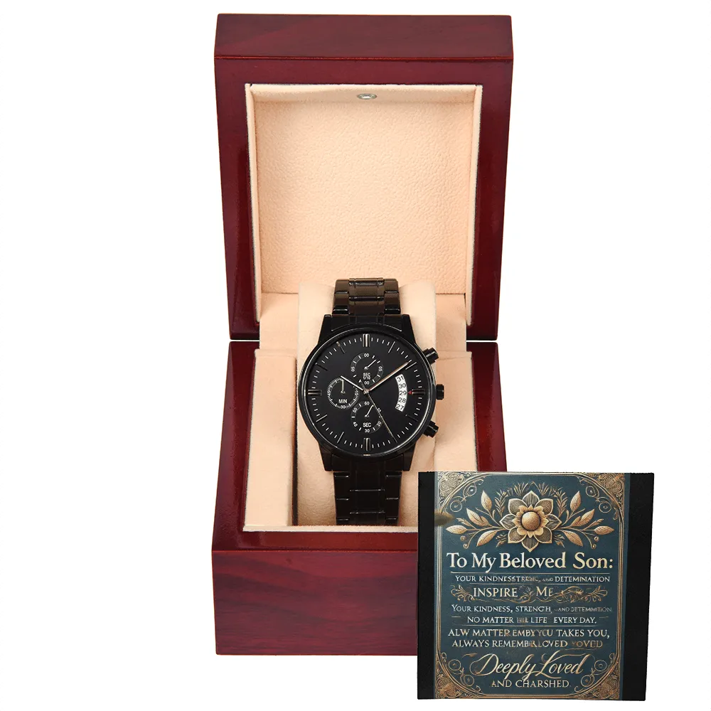 Black Chronograph Watch – A Timeless & Stylish Gift for Your Son