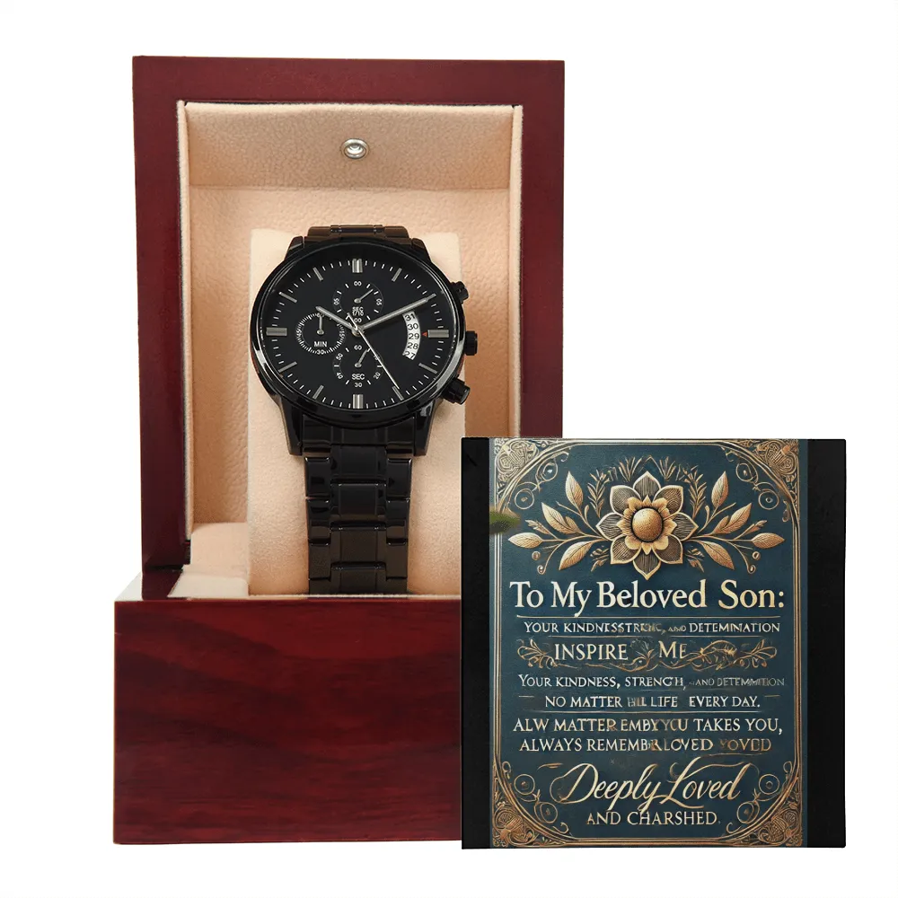 Black Chronograph Watch – A Timeless & Stylish Gift for Your Son