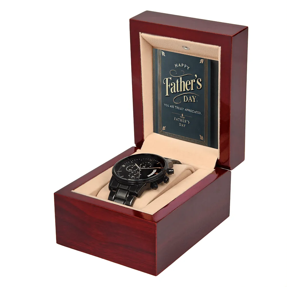 Black Chronograph Watch – A Timeless Gift for Dad